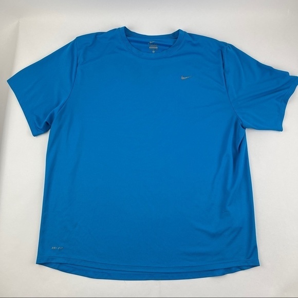 Nike Dri Fit Tshirt Mens XL Blue Short Sleeve Crew Neck - Picture 1 of 9
